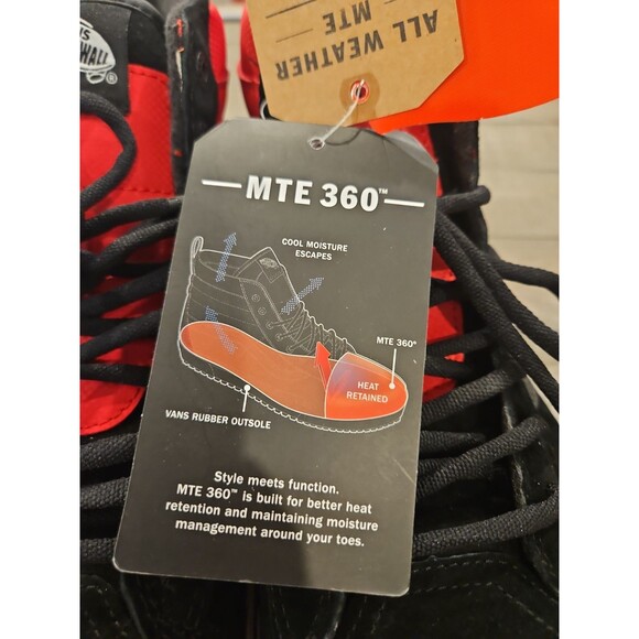 Vans x The North Face MTE 360 Sneakers All Weather Red Black NWT Size 12 main image 6